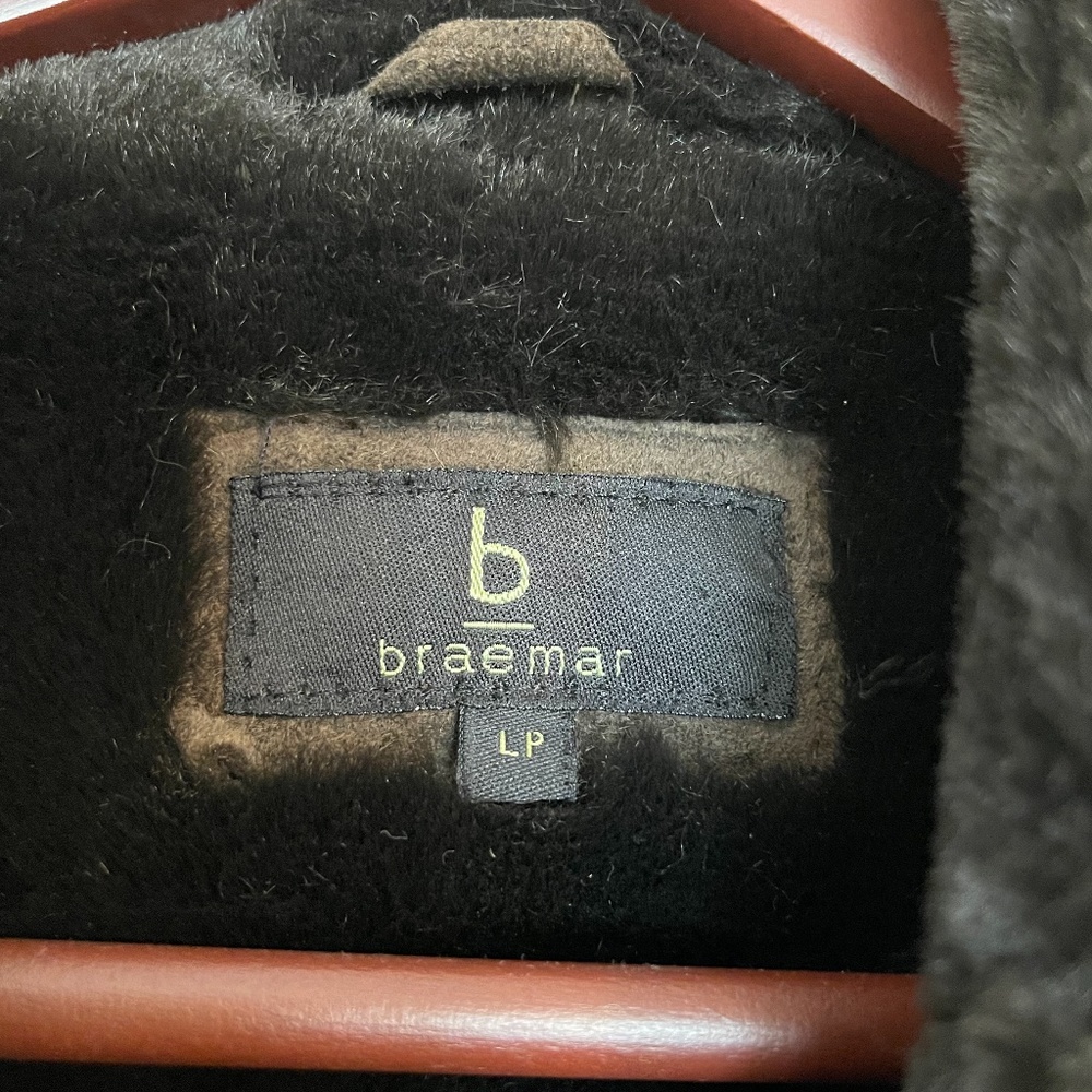 BRAEMAR, Leather Jacket Suede Coat - Size LP - Picture 3 of 4